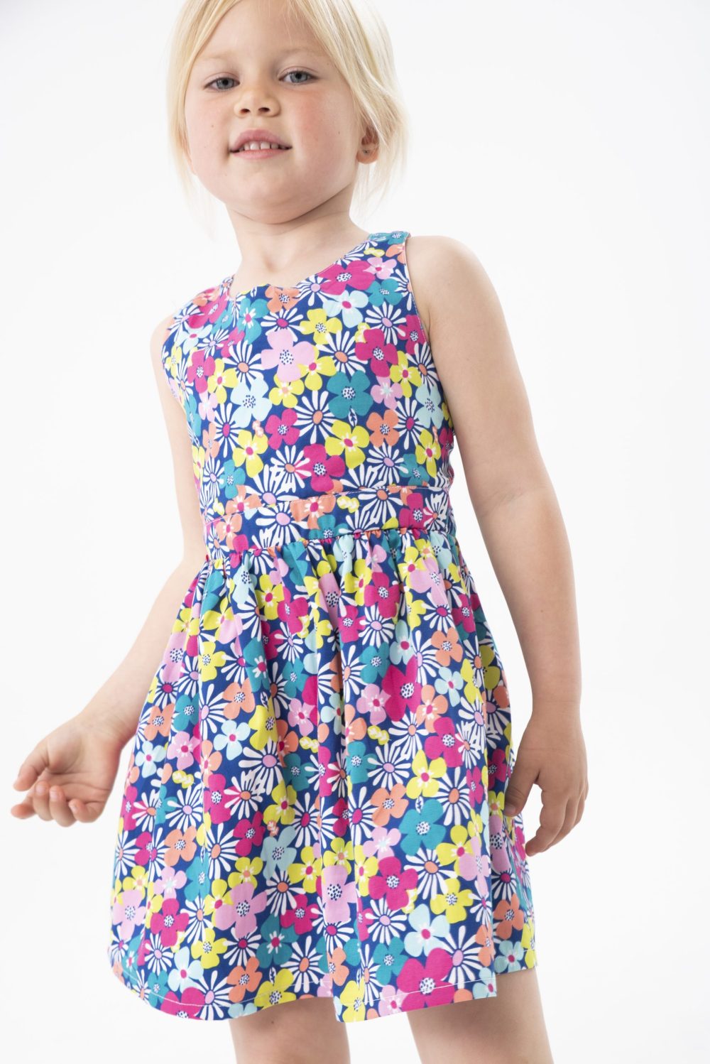 Φόρεμα βρεφικό floral με χιαστί πλάτη/Boboli